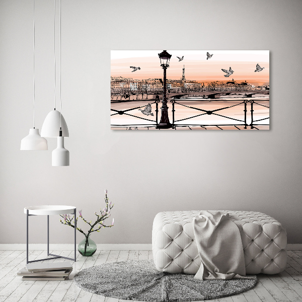 Fotocuadro en lienzo de alta calidad horizontal Crepúsculo en París