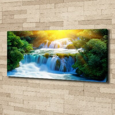 Cuadro canvas con impresión uv duradera horizontal Cascada de Krka