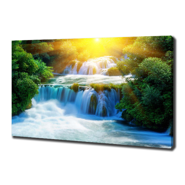 Cuadro canvas con impresión uv duradera horizontal Cascada de Krka