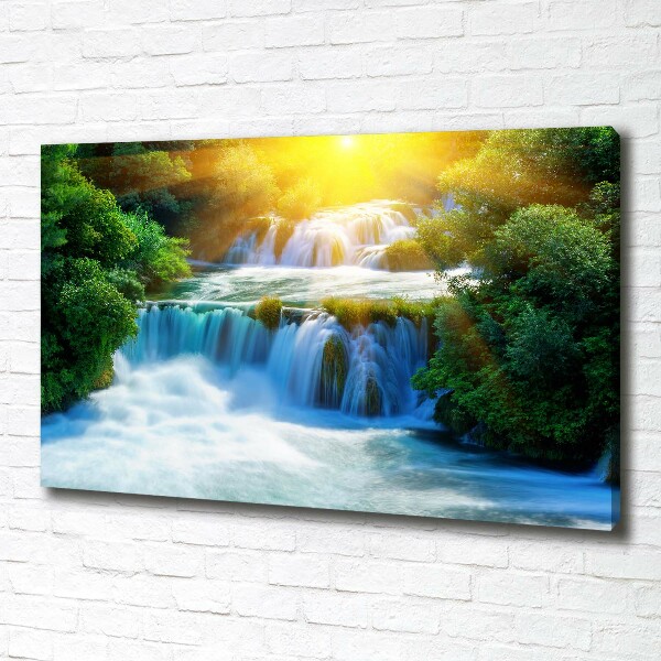 Cuadro canvas con impresión uv duradera horizontal Cascada de Krka