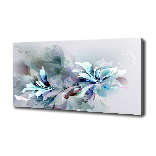 Fotocuadro en lienzo de alta calidad horizontal flores abstractas