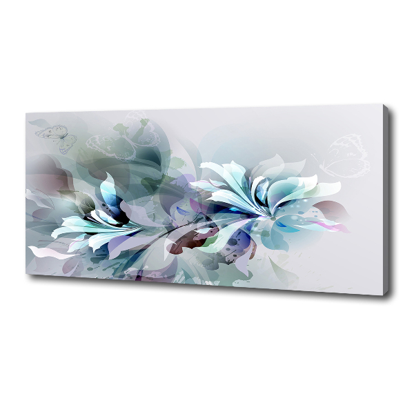 Fotocuadro en lienzo de alta calidad horizontal flores abstractas