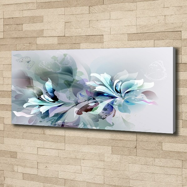 Fotocuadro en lienzo de alta calidad horizontal flores abstractas