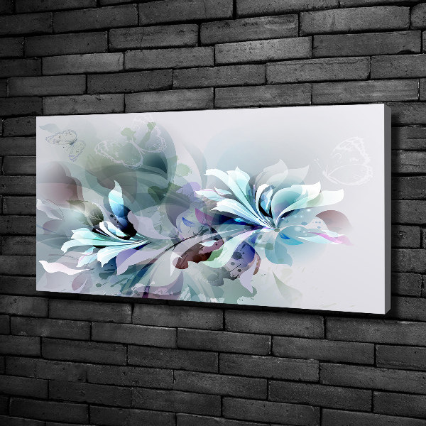 Fotocuadro en lienzo de alta calidad horizontal flores abstractas