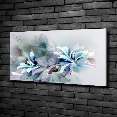 Fotocuadro en lienzo de alta calidad horizontal flores abstractas