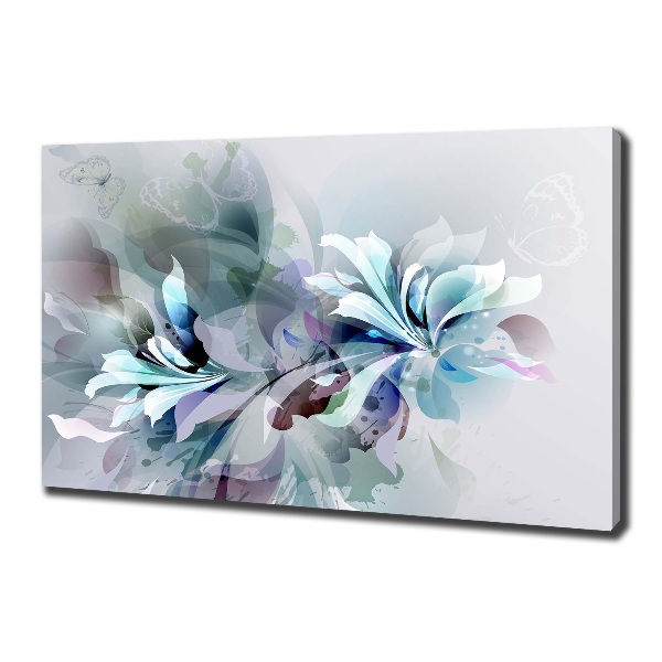 Fotocuadro en lienzo de alta calidad horizontal flores abstractas