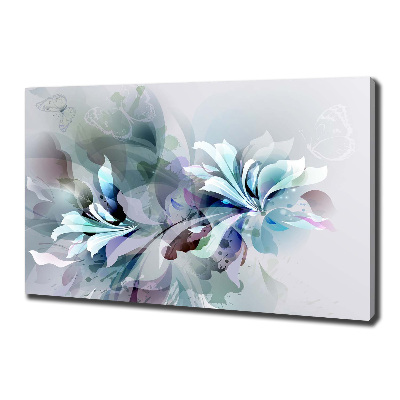 Fotocuadro en lienzo de alta calidad horizontal flores abstractas