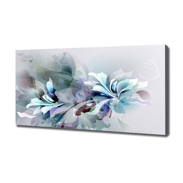 Fotocuadro en lienzo de alta calidad horizontal flores abstractas