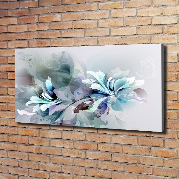 Fotocuadro en lienzo de alta calidad horizontal flores abstractas
