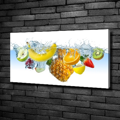 Foto en lienzo con acabado profesional horizontal Frutas bajo el agua