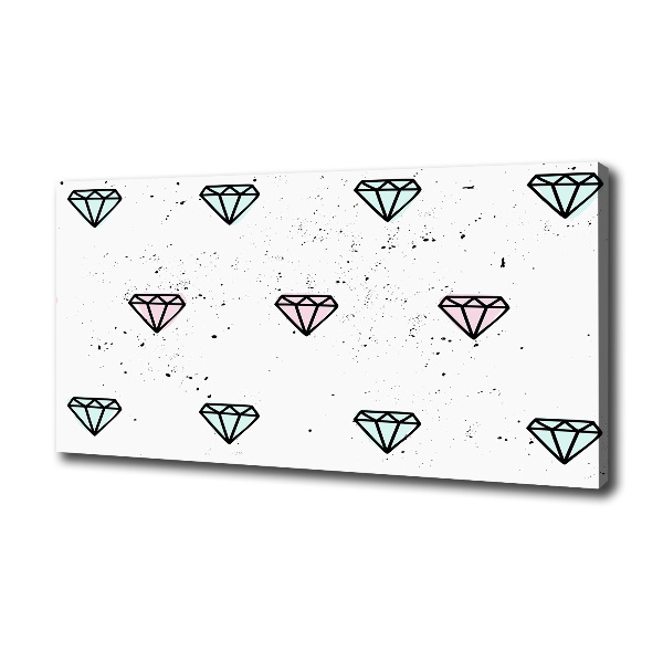 Cuadro canvas moderno de gran formato horizontal Diamantes