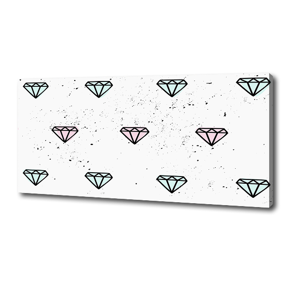 Cuadro canvas moderno de gran formato horizontal Diamantes