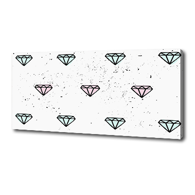 Cuadro canvas moderno de gran formato horizontal Diamantes