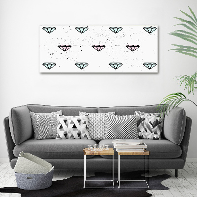 Cuadro canvas moderno de gran formato horizontal Diamantes