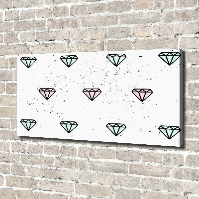 Cuadro canvas moderno de gran formato horizontal Diamantes