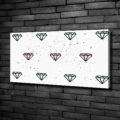 Cuadro canvas moderno de gran formato horizontal Diamantes