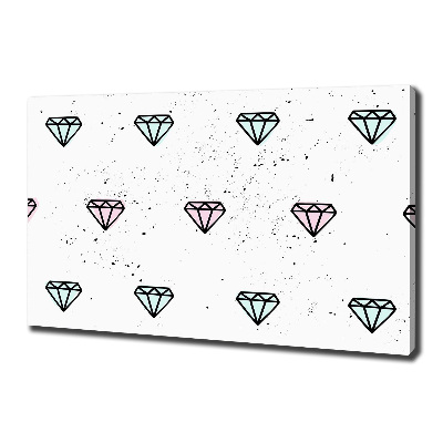 Cuadro canvas moderno de gran formato horizontal Diamantes