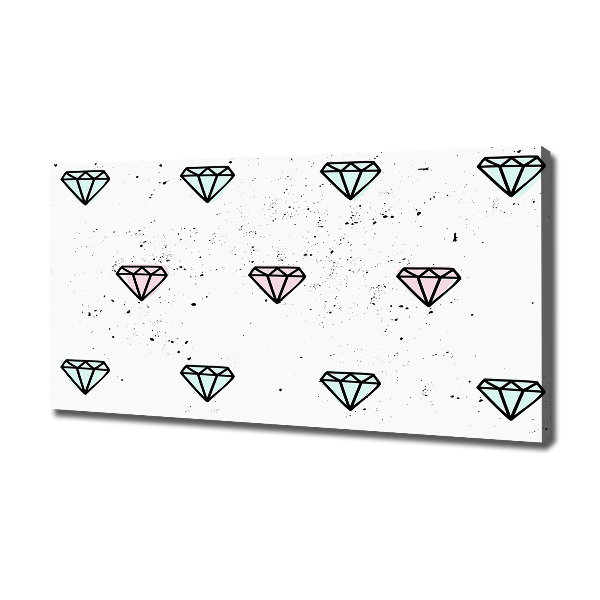 Cuadro canvas moderno de gran formato horizontal Diamantes
