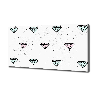 Cuadro canvas moderno de gran formato horizontal Diamantes