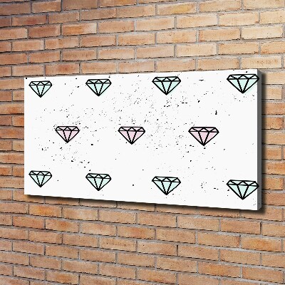 Cuadro canvas moderno de gran formato horizontal Diamantes