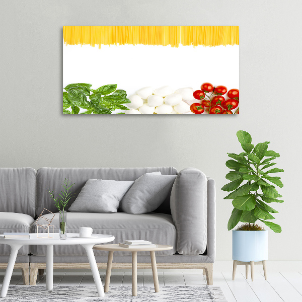 Cuadro canvas con impresión uv duradera horizontal bandera italiana