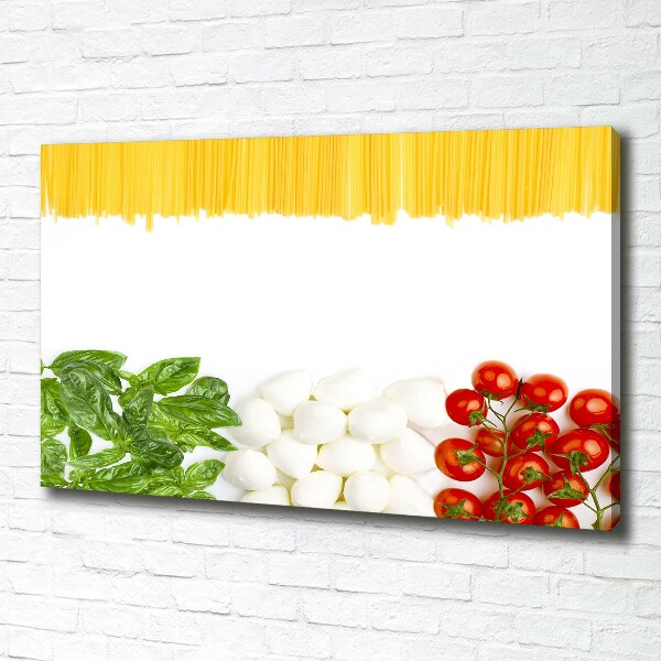 Cuadro canvas con impresión uv duradera horizontal bandera italiana