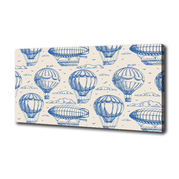 Cuadro canvas moderno de gran formato horizontal Globos y dirigibles