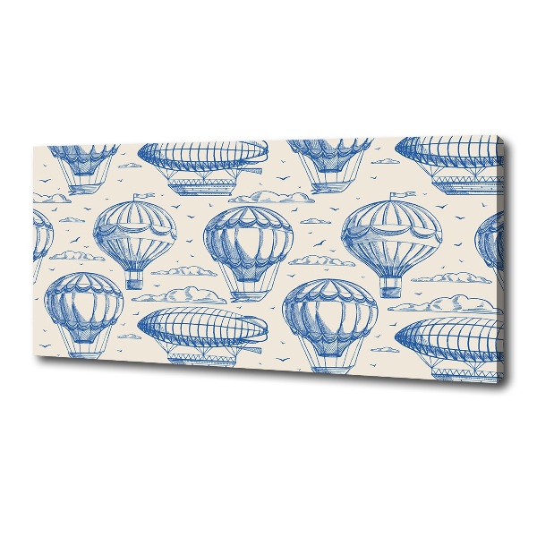 Cuadro canvas moderno de gran formato horizontal Globos y dirigibles