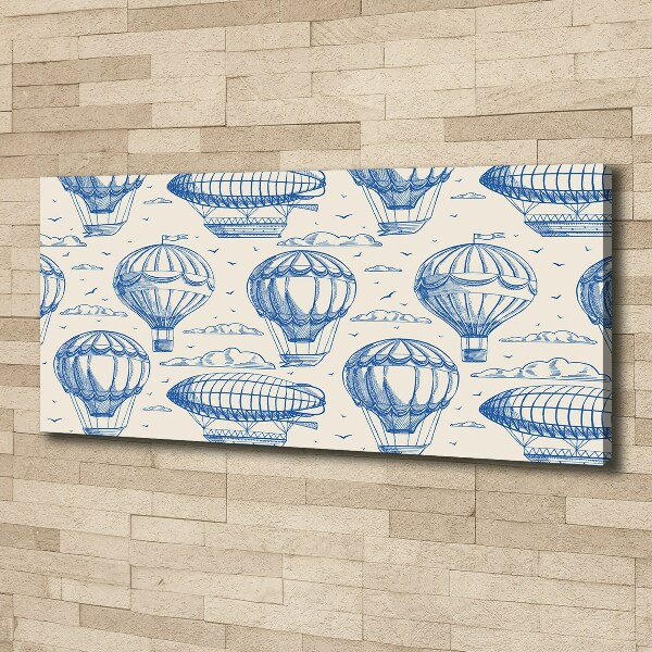 Cuadro canvas moderno de gran formato horizontal Globos y dirigibles