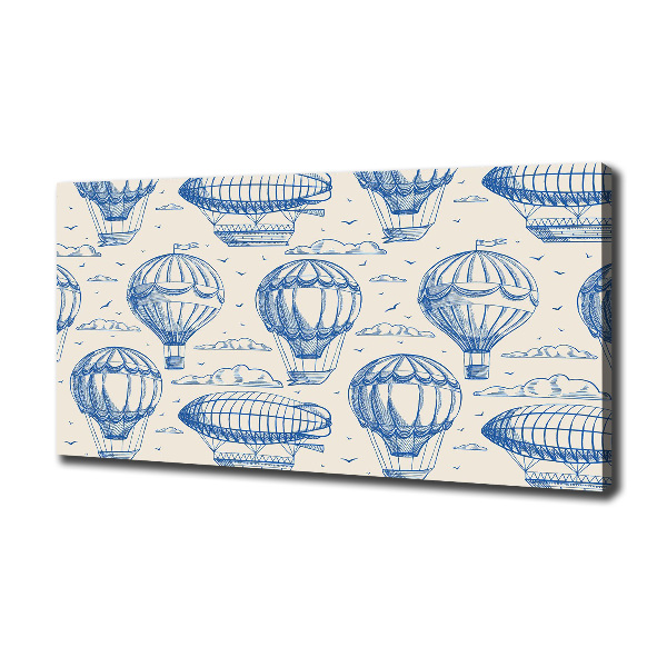 Cuadro canvas moderno de gran formato horizontal Globos y dirigibles