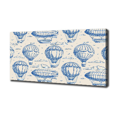 Cuadro canvas moderno de gran formato horizontal Globos y dirigibles
