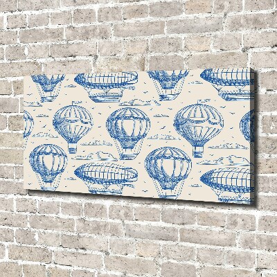 Cuadro canvas moderno de gran formato horizontal Globos y dirigibles