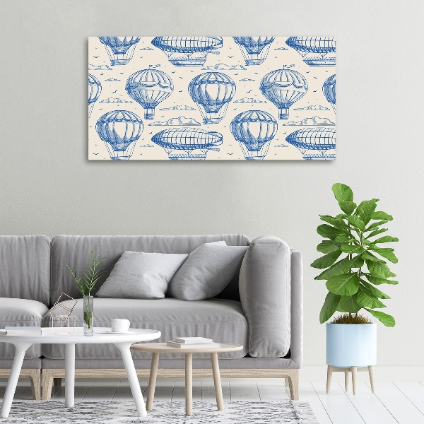 Cuadro canvas moderno de gran formato horizontal Globos y dirigibles