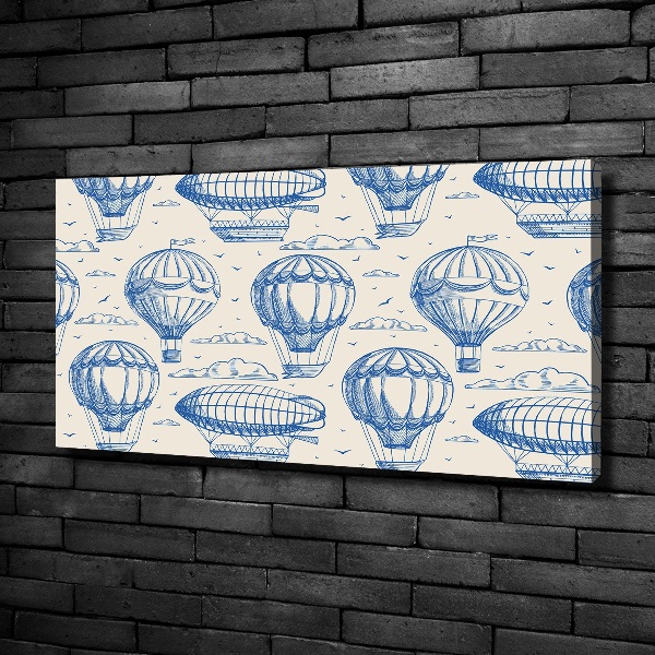 Cuadro canvas moderno de gran formato horizontal Globos y dirigibles