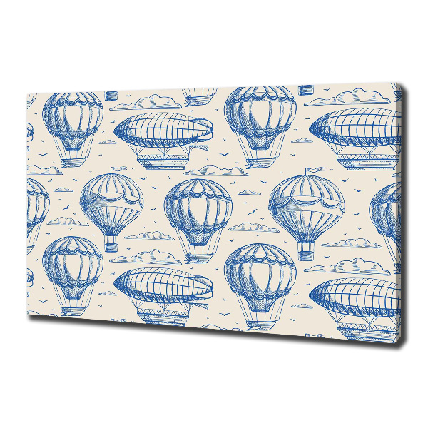 Cuadro canvas moderno de gran formato horizontal Globos y dirigibles