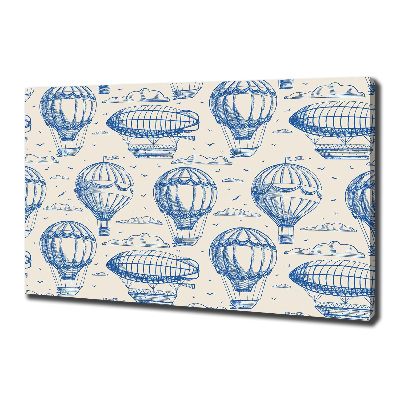 Cuadro canvas moderno de gran formato horizontal Globos y dirigibles