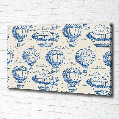 Cuadro canvas moderno de gran formato horizontal Globos y dirigibles