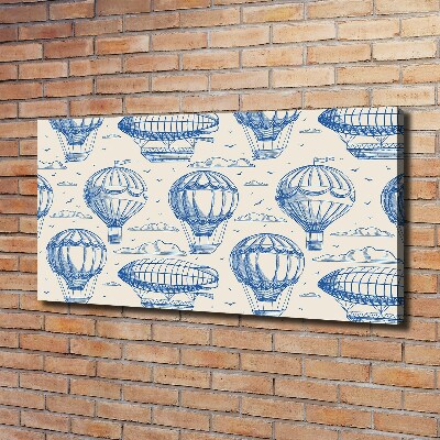 Cuadro canvas moderno de gran formato horizontal Globos y dirigibles