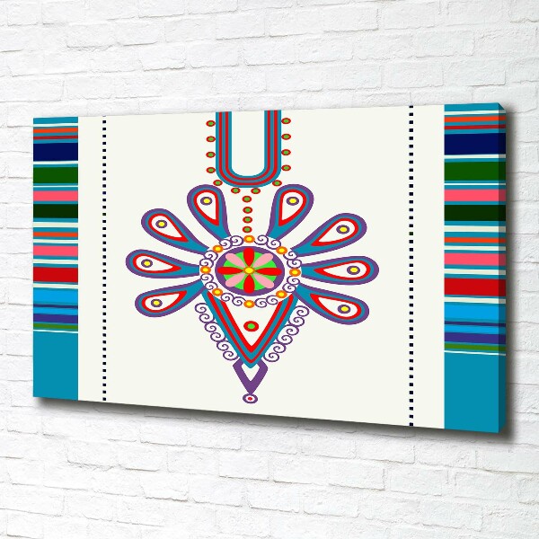 Cuadro canvas moderno de gran formato horizontal Patrón popular polaco