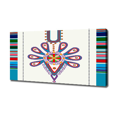 Cuadro canvas moderno de gran formato horizontal Patrón popular polaco