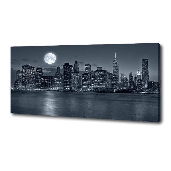 Cuadro canvas con impresión uv duradera horizontal Nueva York de noche