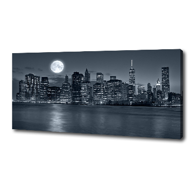 Cuadro canvas con impresión uv duradera horizontal Nueva York de noche