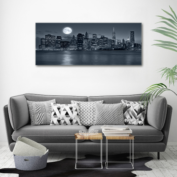 Cuadro canvas con impresión uv duradera horizontal Nueva York de noche