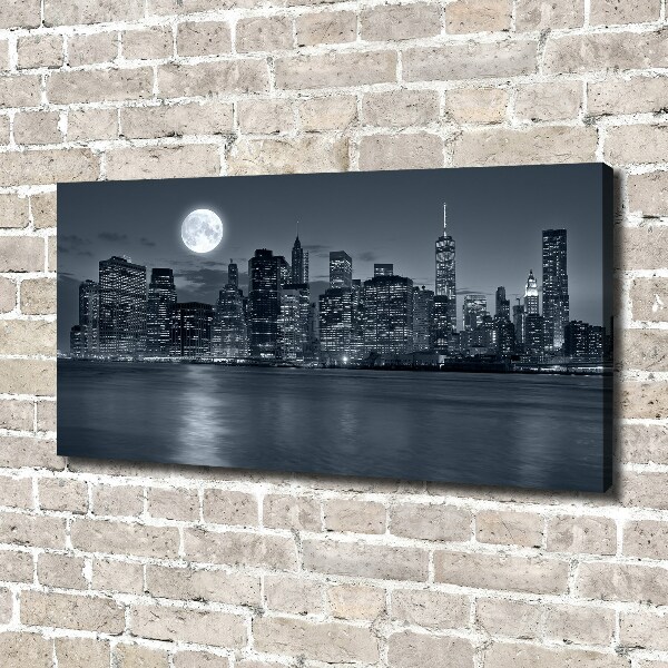 Cuadro canvas con impresión uv duradera horizontal Nueva York de noche