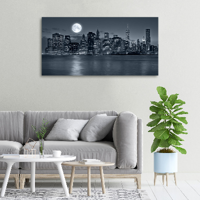 Cuadro canvas con impresión uv duradera horizontal Nueva York de noche