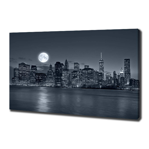 Cuadro canvas con impresión uv duradera horizontal Nueva York de noche