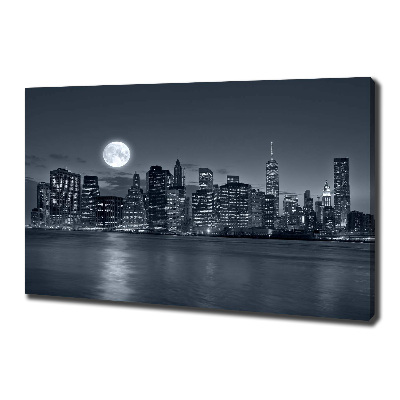 Cuadro canvas con impresión uv duradera horizontal Nueva York de noche