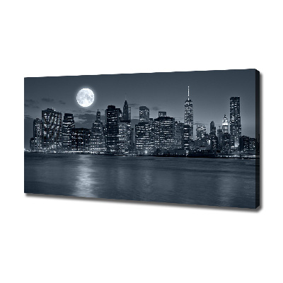 Cuadro canvas con impresión uv duradera horizontal Nueva York de noche