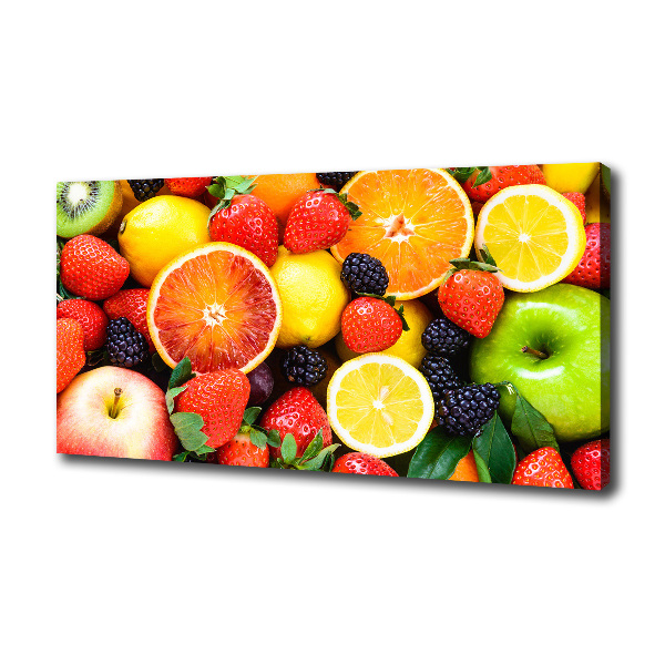 Cuadro canvas moderno de gran formato horizontal Frutas coloridas