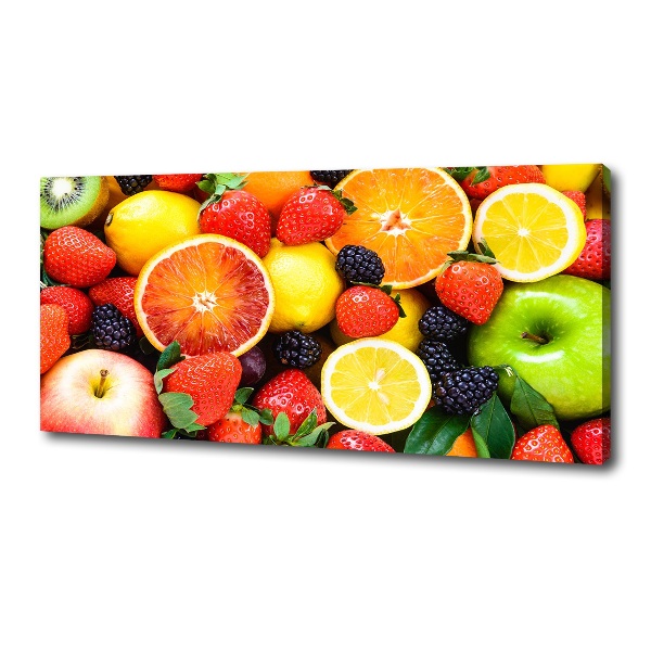 Cuadro canvas moderno de gran formato horizontal Frutas coloridas